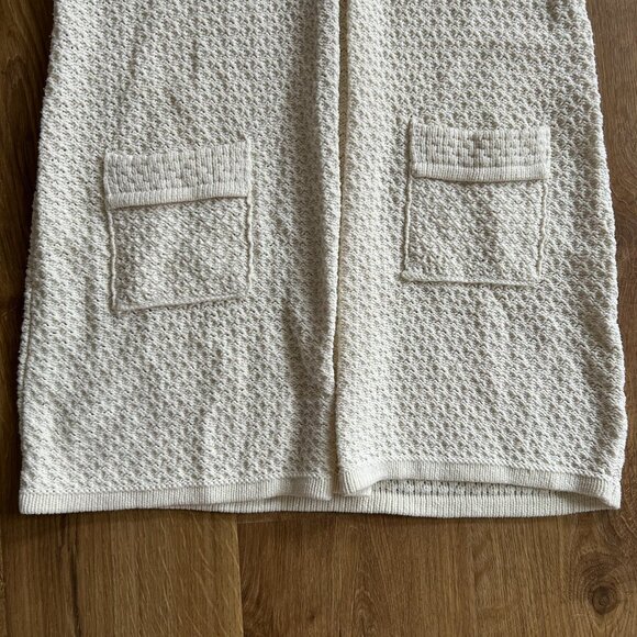Fossil Cream Sweater Dress with Pockets – Size XS Cap Sleeve Knit Winter Dress - Picture 9 of 11